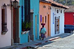 Antigua, Guatemala colorful street scene